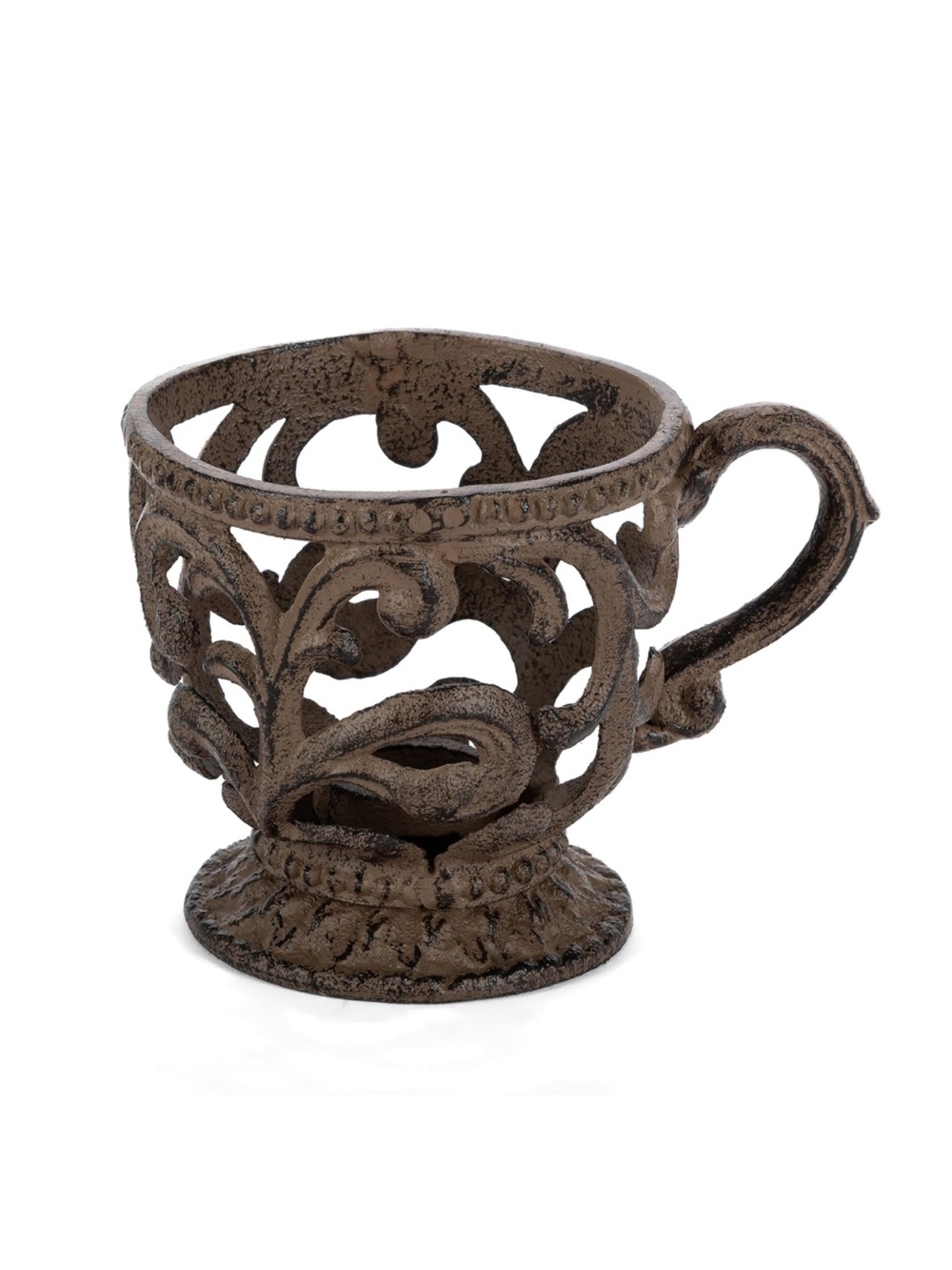 GG Collection Acanthus Leaf Brown Metal Base and Handle